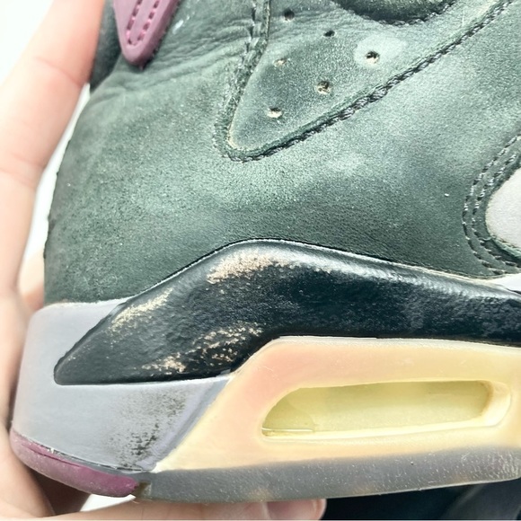 Nike Air Jordan 6 Retro Bordeaux GS Shoes 384665-063 Size 7Y/8.5 Womens - Picture 5 of 10